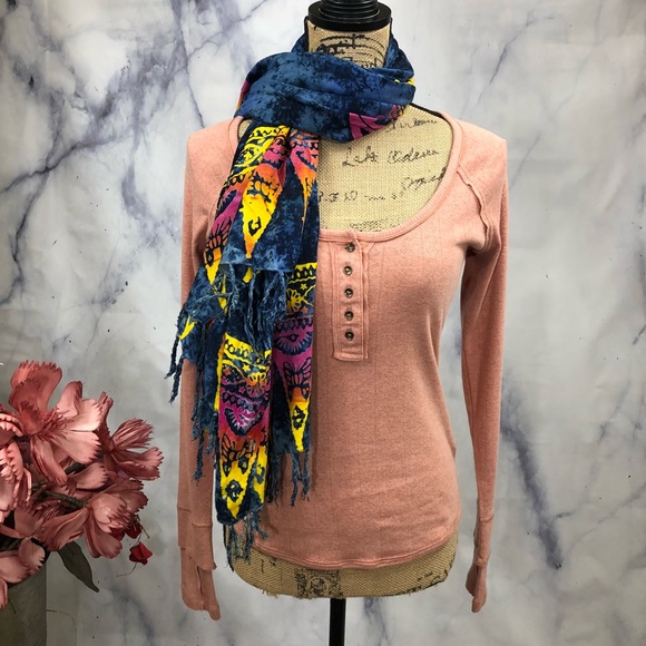 Accessories - Puakenikeni Bright Floral Tassel Scarf/Wrap